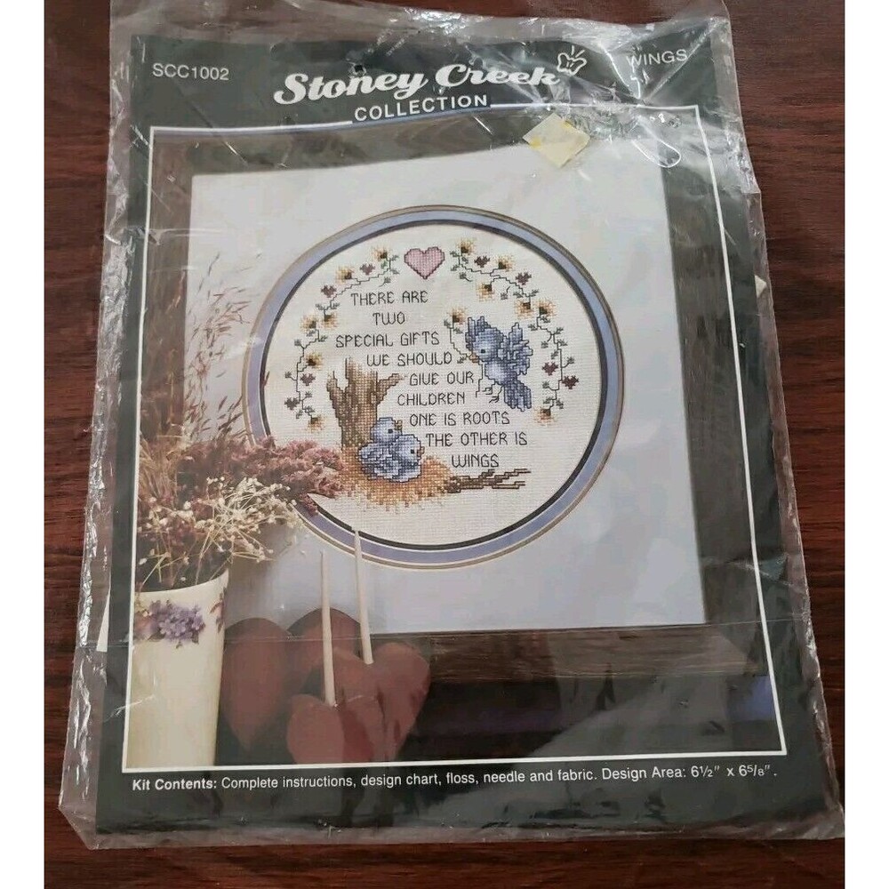 Stoney Creek Collection WINGS   cross stitch kit   SCC1002 Birds nest Children